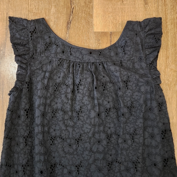 NWT Juicy Couture Eyelet embroidered floral ruffle Mini dress large Boho Twee - Picture 12 of 13